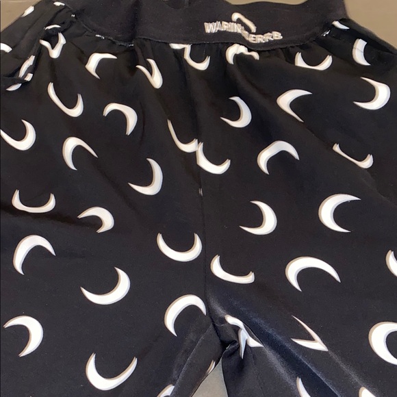 Warineserrb Small Black and White Crescent Moon Pajama Pants - Picture 9 of 9